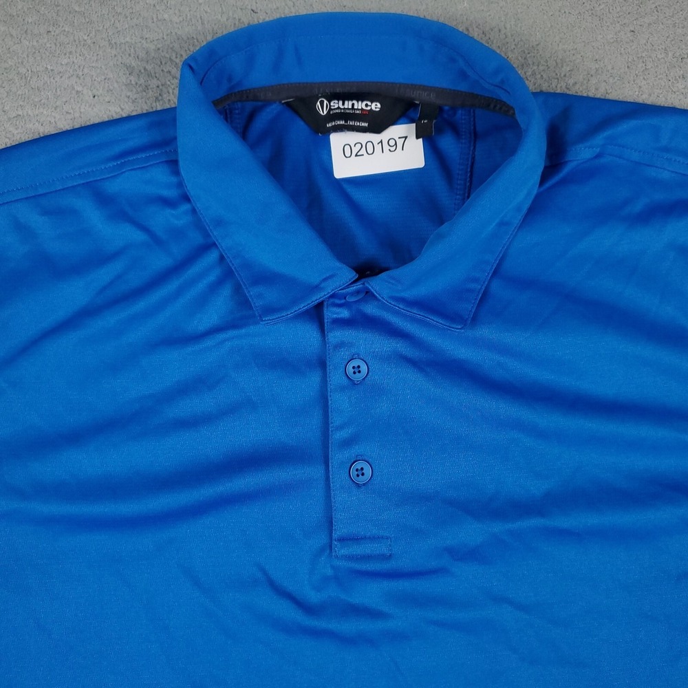 Sunice Polo Shirt Mens XL Blue Golf Casual Short Sleeve Adult